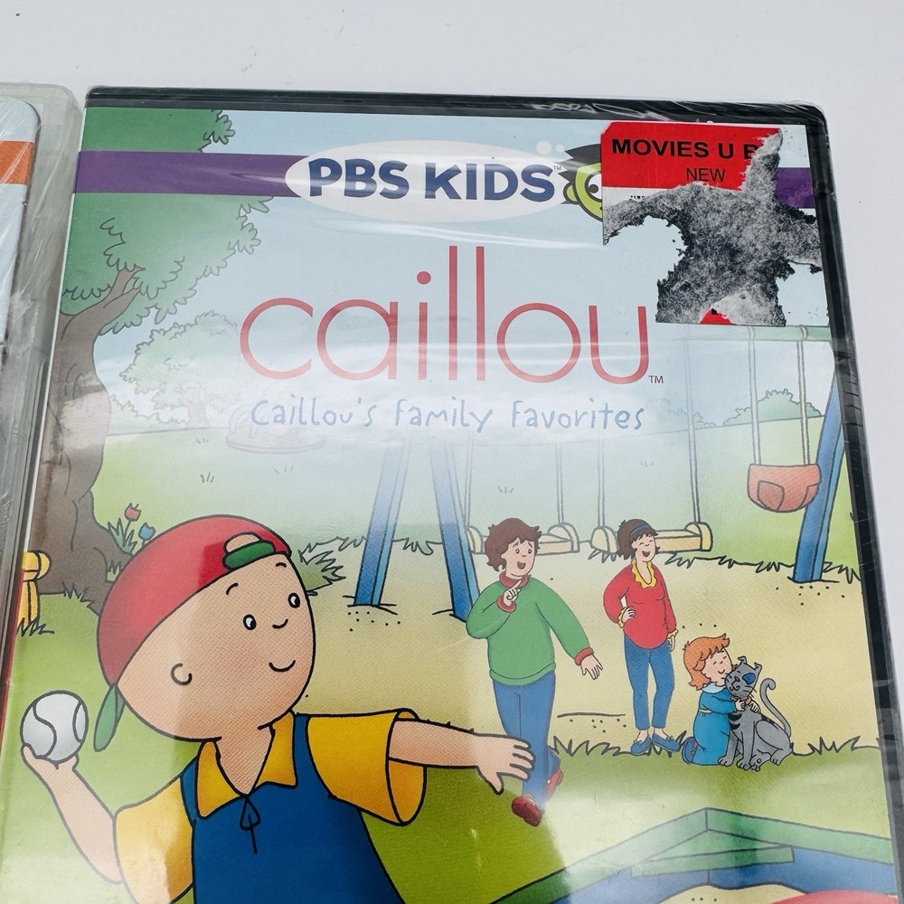 New Caillou DVD Lot of 2 Garden Adventures Family Favorites + Puzzle NIB - Picture 3 of 11